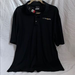NWT Nike Men's Black Dri-FIT Pebble Texture Polo L
